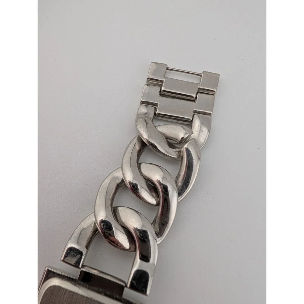 Women's Silver‎ Chunky Chain Link Watch 6.5